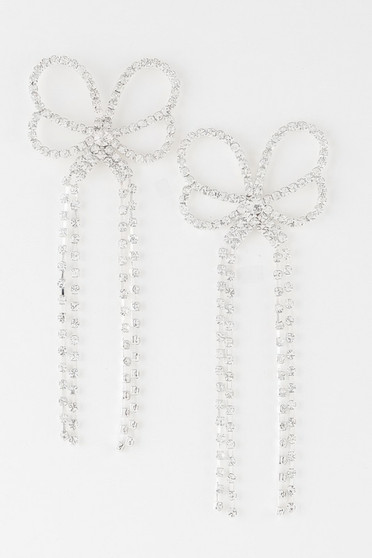 Jeweled Butterfly Drop Earrings