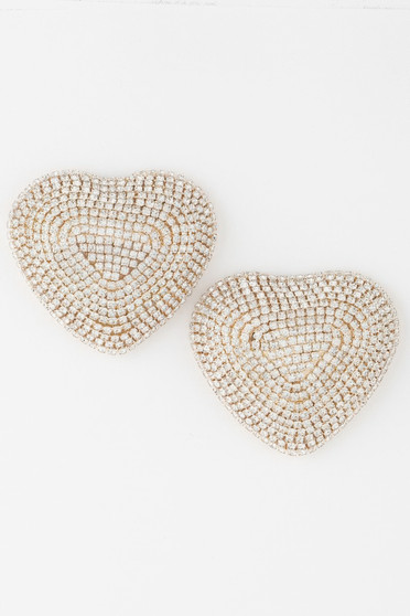 Luxury Double Heart Stud Earrings