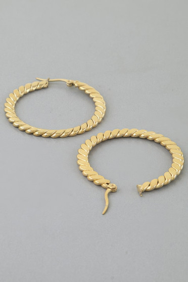 Chic Twisted Hoop Earrings