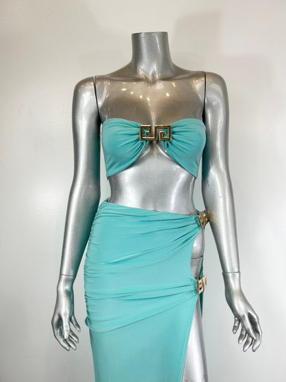 Two-Piece Matching Skirt Set,Bandeau-Style,​