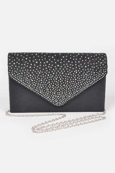 Rhinestone Satin Party Clutch