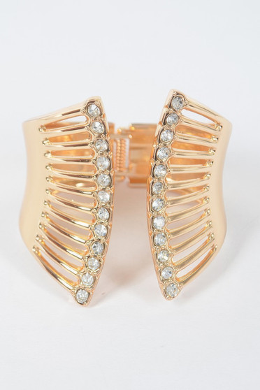Metal Spring Hinge Cuff Bracelet​