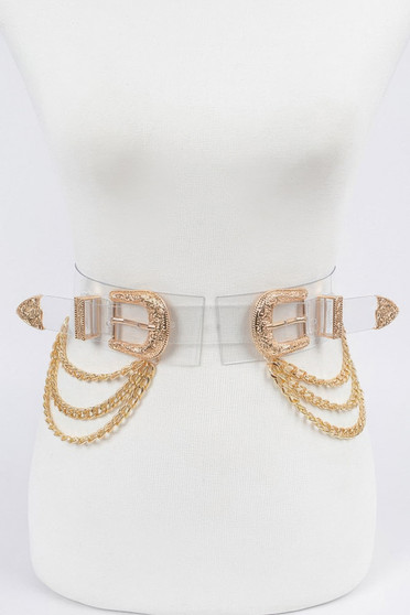 Plus Size Metal Buckle Chain Belt
