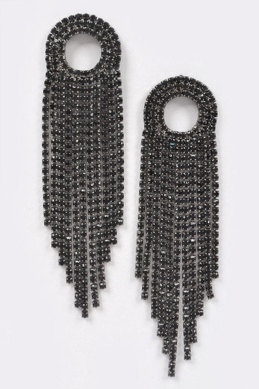 Rhinestone Fringe Earring​​​​​