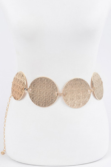 Iron Circular Plated Plus Size Belt