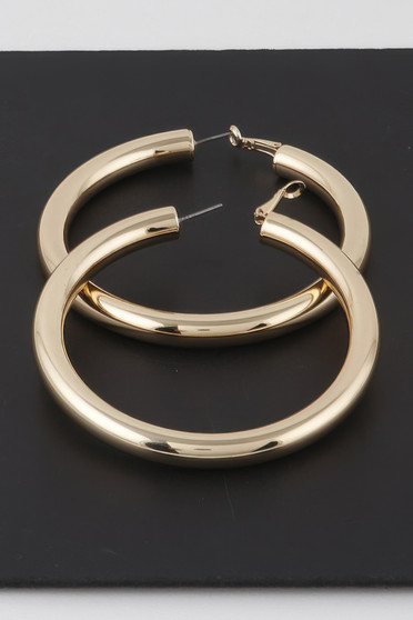 Sleek Tube Hoop Earrings
