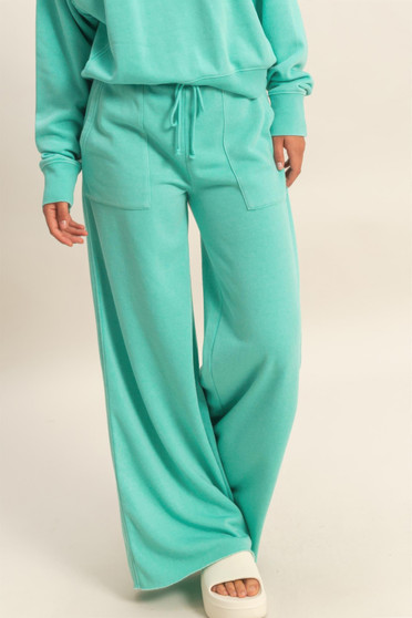 Burnout French Terry Wide-Leg Pants​​​​​