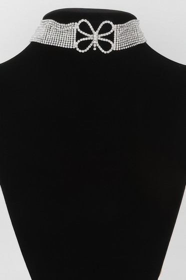 Jeweled Butterfly Choker Necklace