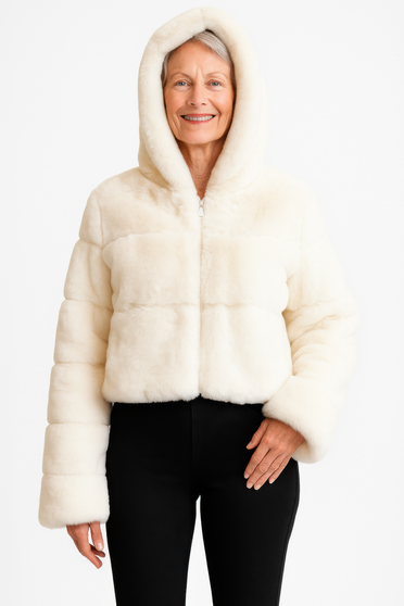 Faux Fur Hooded Jacket​