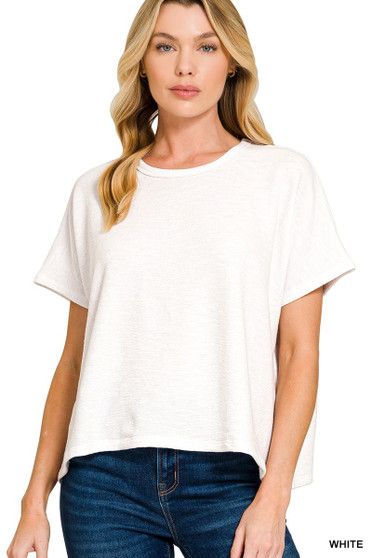 Zenana Cotton Slub Oversized Tee
