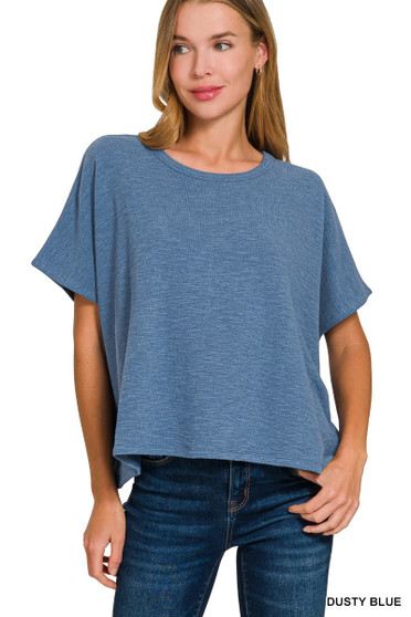 Zenana Cotton Slub Oversized Tee