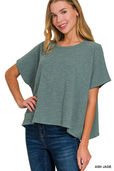 Zenana Cotton Slub Oversize Tee