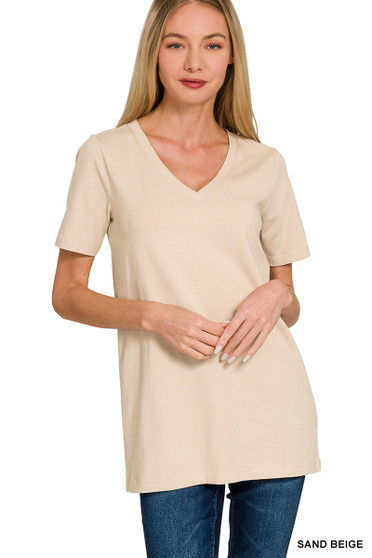Zenana V-Neck Short Sleeve T-Shirt