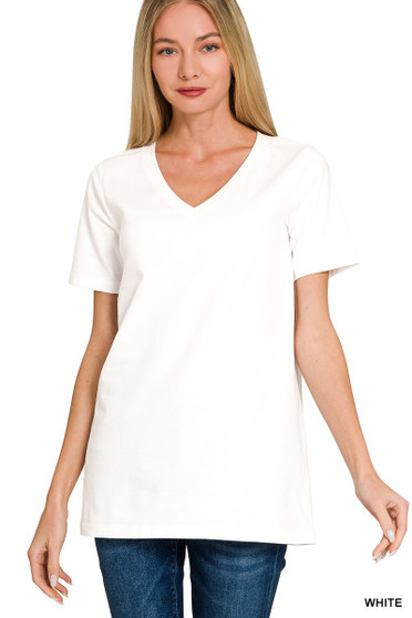 Zenana V-Neck Short Sleeve T-Shirt