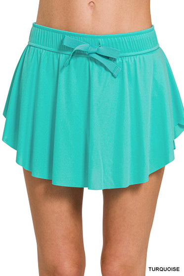 Zenana Ruffle Hem Tennis Skirt With Hidden Inner Pockets