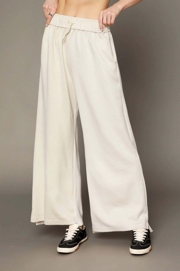 Umgee Elastic Drawstring Waistband Wide Leg Pants