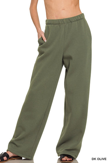 Zenana Fleece Sweatpant with Pockets