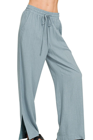 Zenana Linen Drawstring Pants
