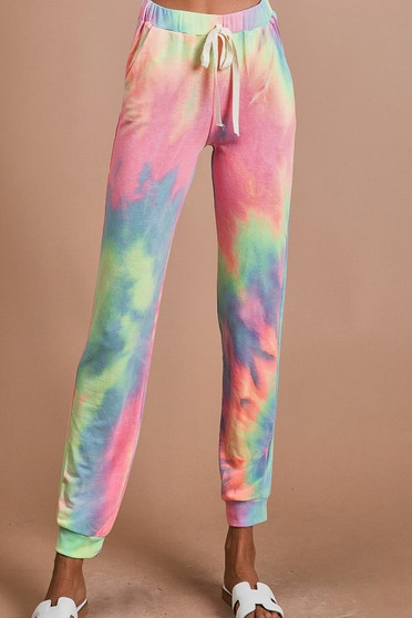 BiBi Tie Dye French Terry Casual Pants