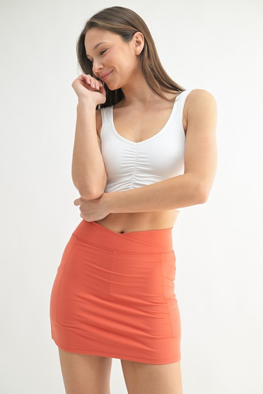 MONO B Ruched Front Active Tank