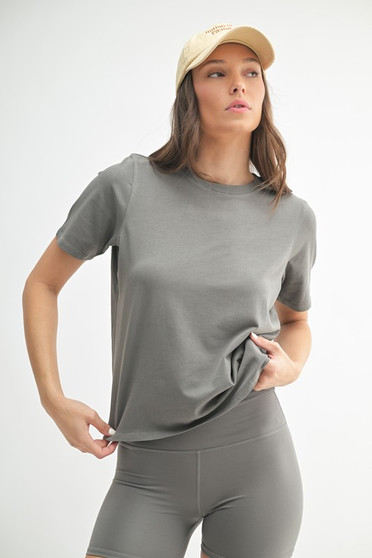 MONO B Round Neck Short Sleeve T-Shirt