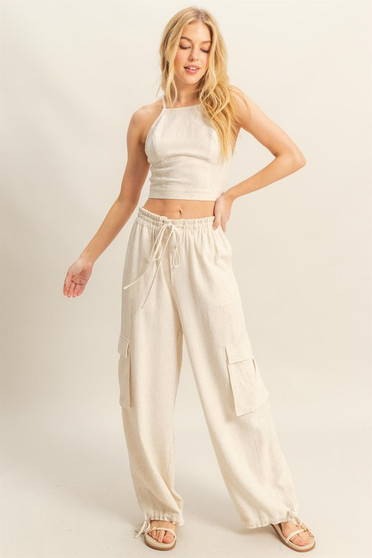 HYFVE Crop Top and Cargo Pants Set