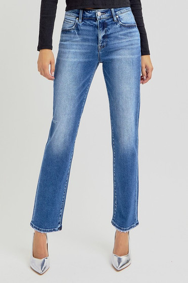 RISEN Mid Rise Ankle Tapered Jeans