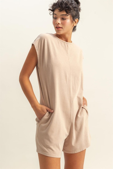 HYFVE Round Neck Cap Sleeve Relaxed Fit Breezy Romper
