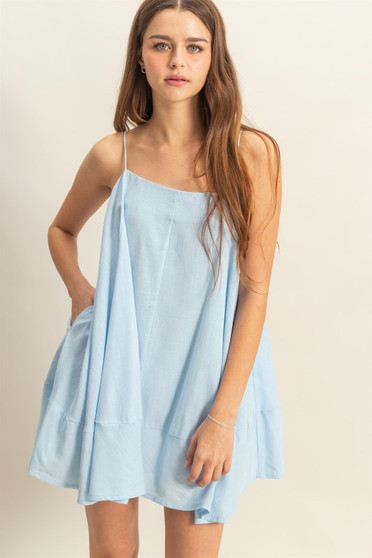HYFVE A-Line Flowy Mini Cami Dress with Pockets