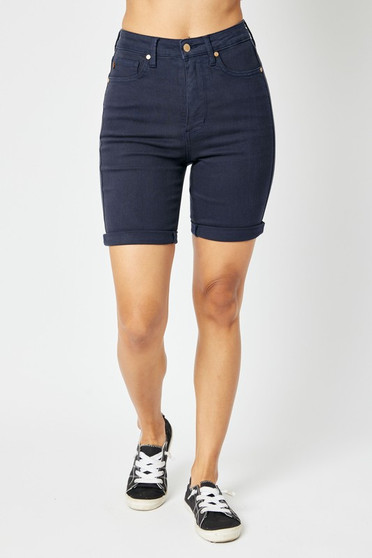 Judy Blue Full Size High Waist Tummy Control Bermuda Shorts