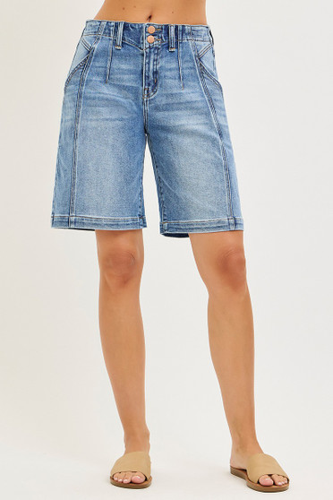 RISEN 2-Button Slouchy Jorts with Pockets