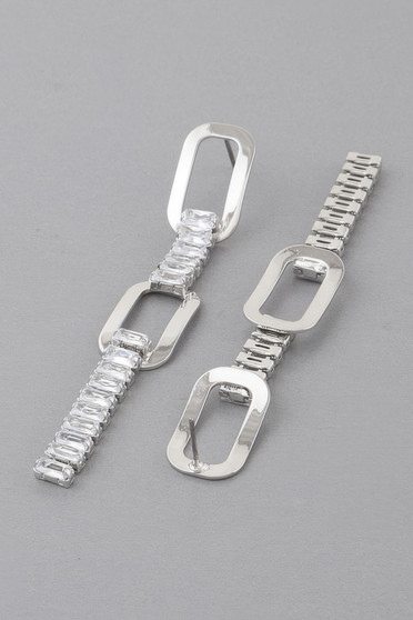 Crystal Chain Drop Earrings