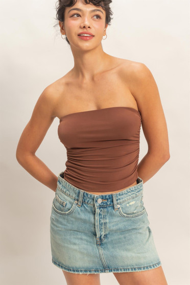 Ruched Bandeau Top​
