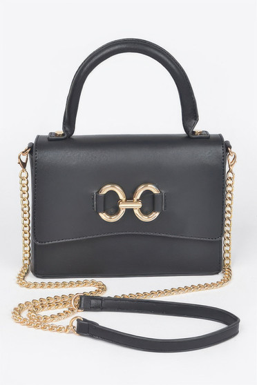 Faux Leather Top Handle Bag​​​​​