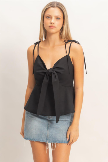 Tie Front Spaghetti Strap Top​​
