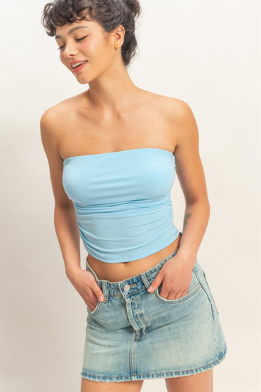 Ruched Bandeau Top