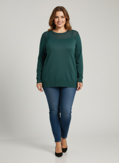 Burgundy Shimmer Detail Knit Tunic Top​​​