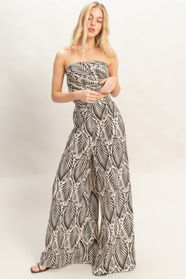 Strapless Top & Pant Print Set​​​