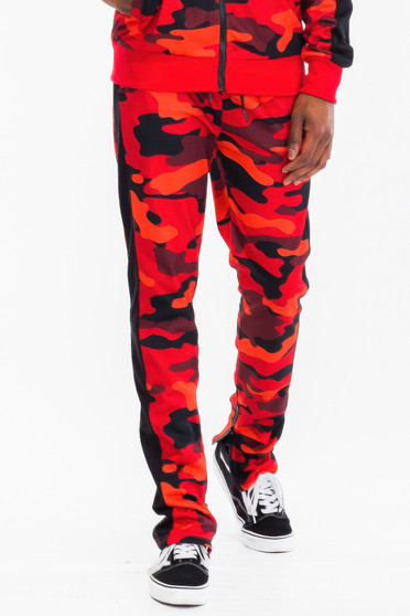 Full Camo With Stripe Track Bottom Pants​