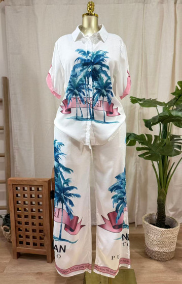 San Juan Palms Two-Piece Set