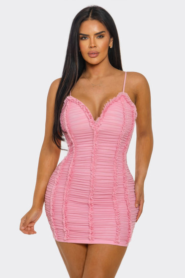 Candy Crush Ruched Mini Dress