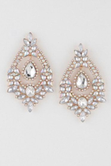 Open Crystal Drop Earrings