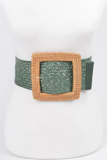 Bamboo Buckle Wide Stretch Belt