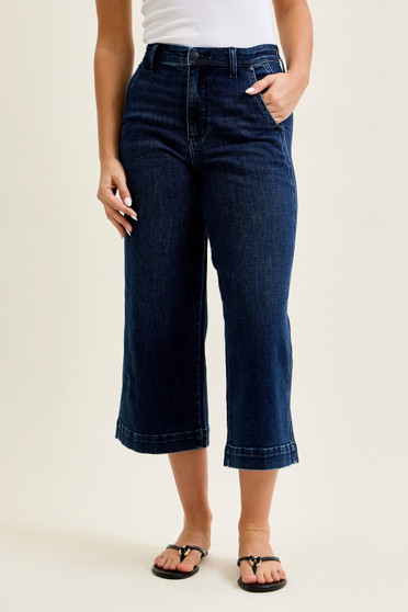 Judy Blue High Waist Ankle Wide Jeans