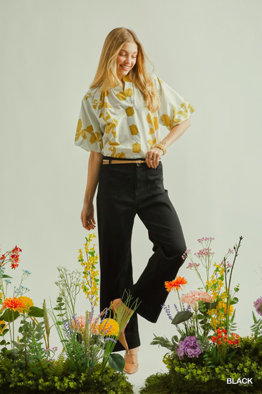 Umgee Button Stretched Pants