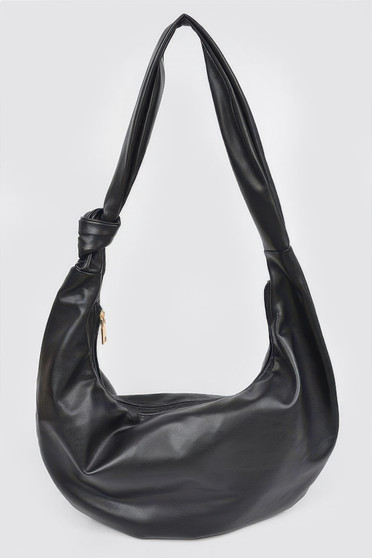 Faux Leather Hobo Bag 