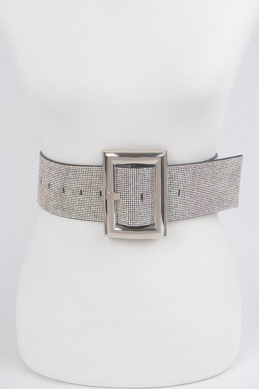 Square Metal Rhinestone Belt