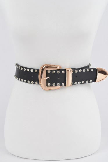 Rhinestone Trimmed Multi Metal Belt 