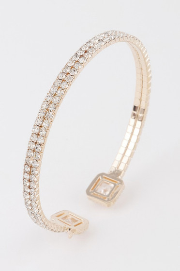 Jeweled Open Cuff Bracelet 