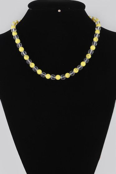 Beaded Smiley Face Necklace 